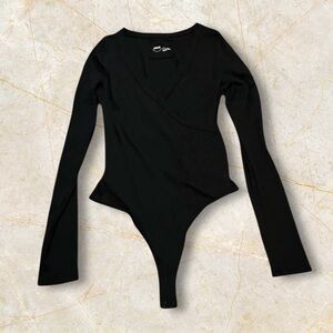 Aerie Cross Over Long Sleeve Bodysuit